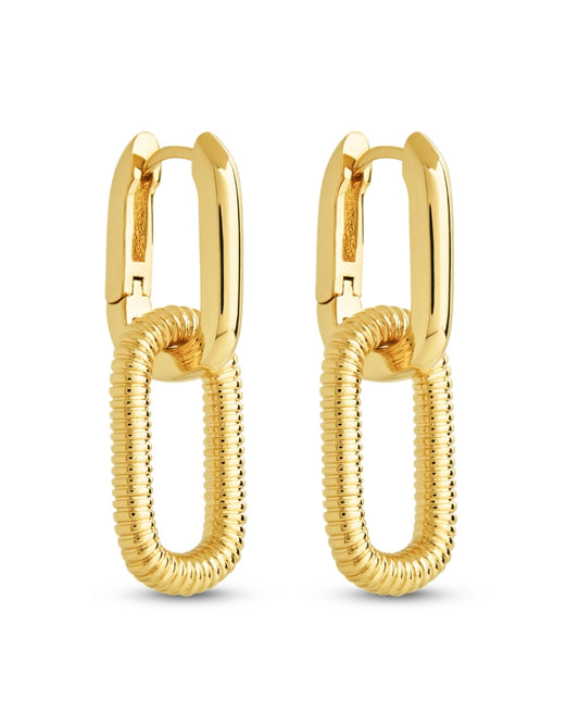 Felicity Textured Chain Link Drop Earrings