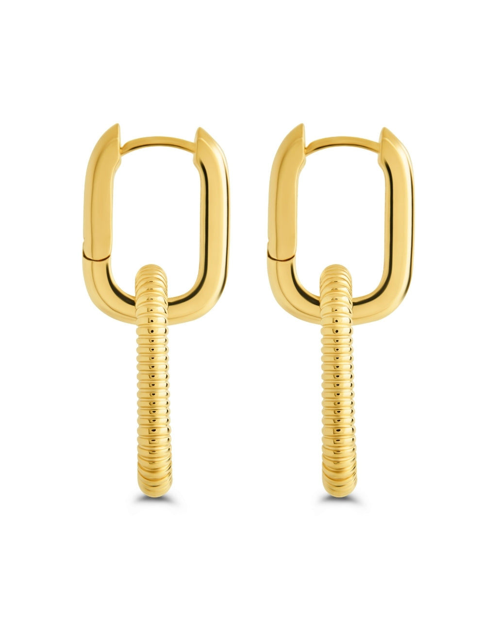 Felicity Textured Chain Link Drop Earrings