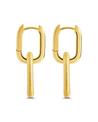 Felicity Textured Chain Link Drop Earrings - Sterling Forever