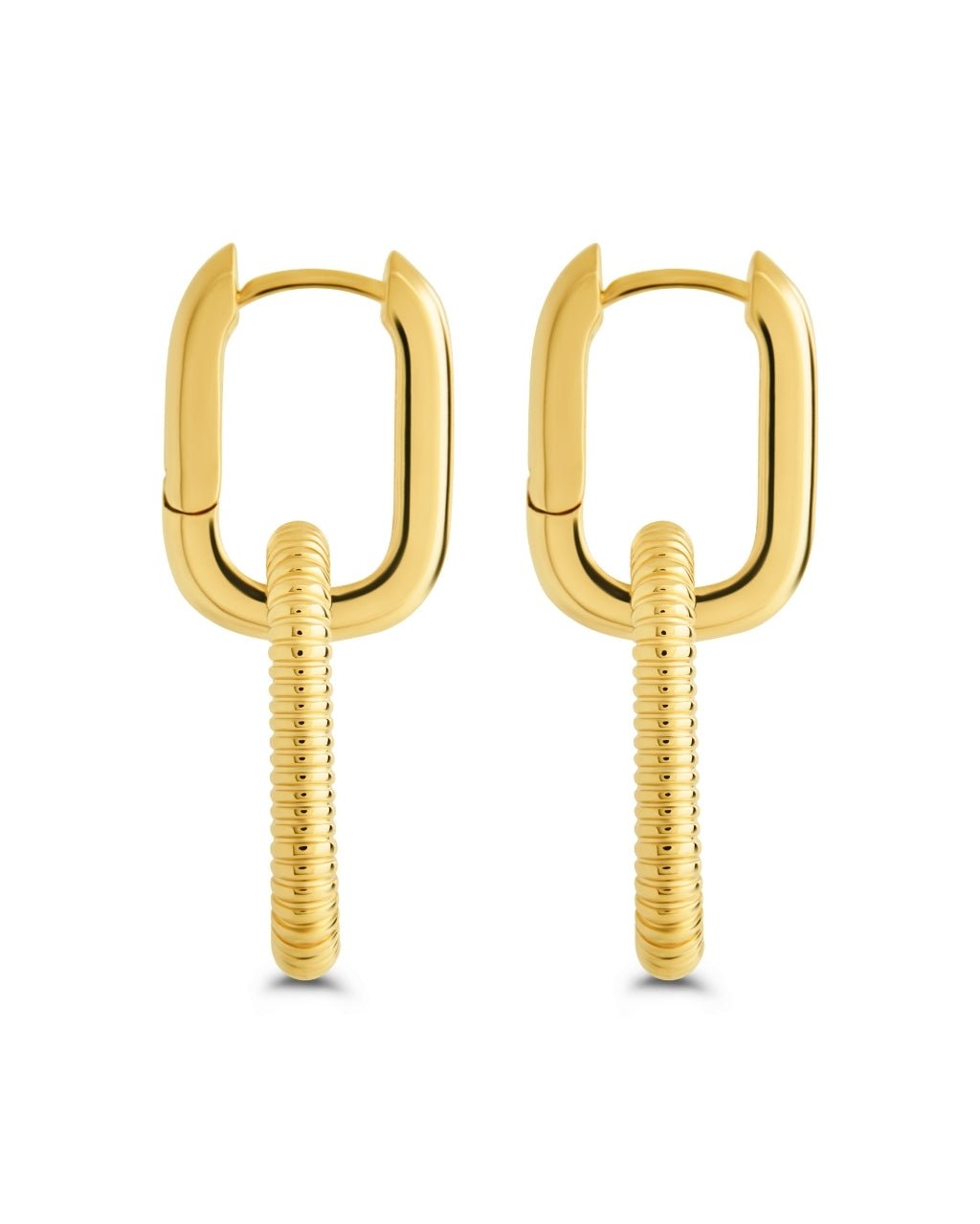 Felicity Textured Chain Link Drop Earrings - Sterling Forever