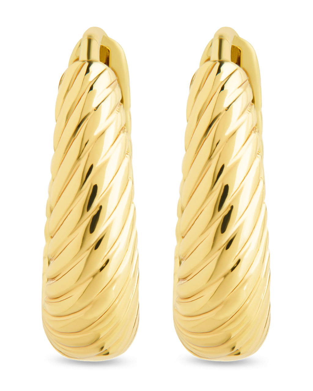 Fairley Oval Textured Micro Hoops