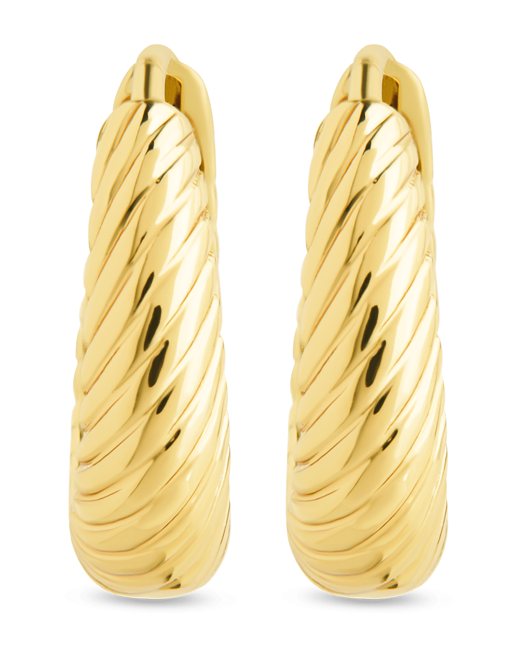 Fairley Oval Textured Micro Hoops - Sterling Forever
