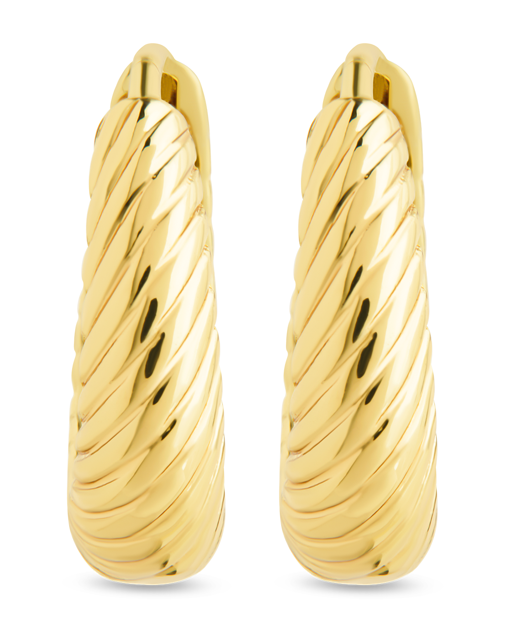 Fairley Oval Textured Micro Hoops