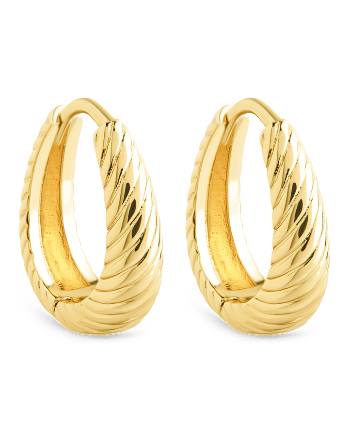 Fairley Oval Textured Micro Hoops