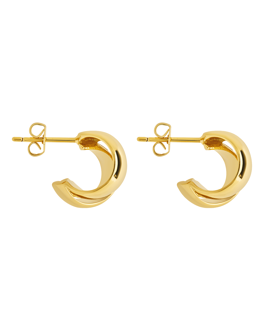 Tamara Double Row Huggie Hoop Earrings - Sterling Forever