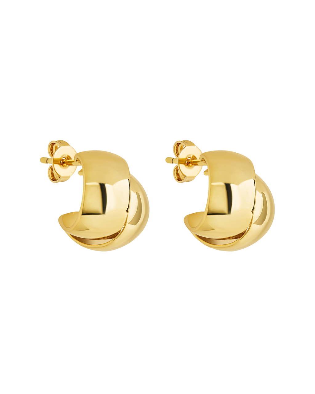 Tamara Double Row Huggie Hoop Earrings