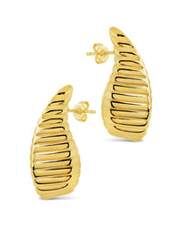Vale Textured Stud Earrings - Sterling Forever