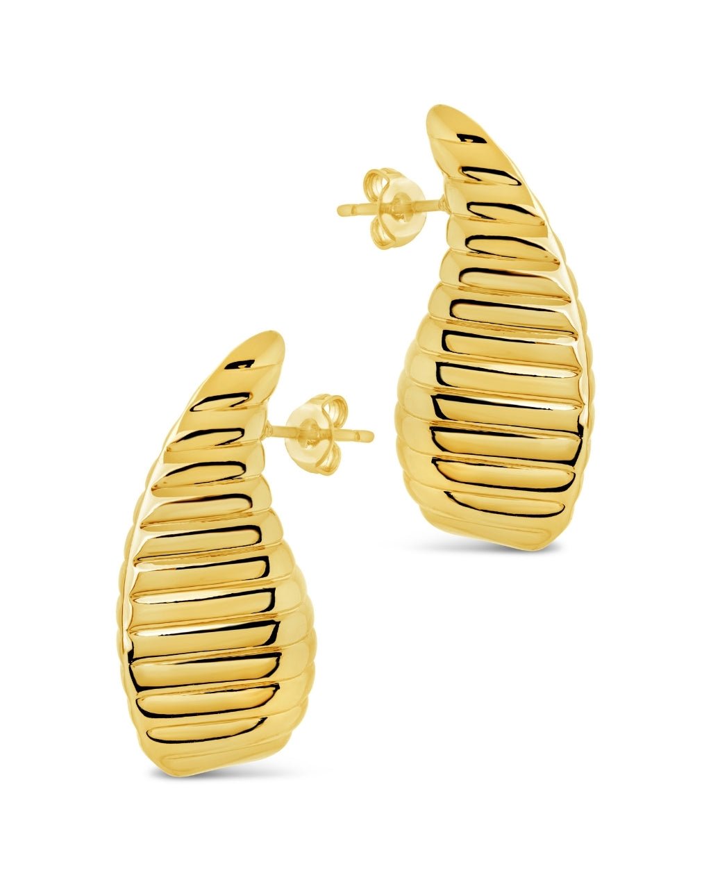 Vale Textured Stud Earrings - Sterling Forever