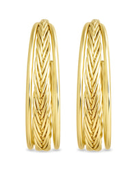 Corinne Textured Braided Hoop Earrings - Sterling Forever