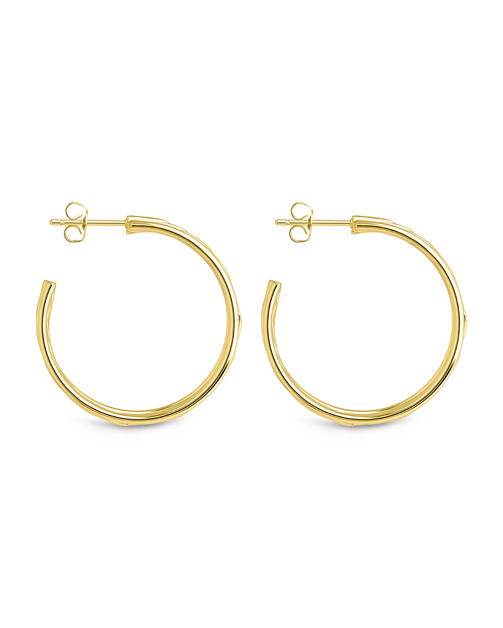 Corinne Textured Braided Hoop Earrings