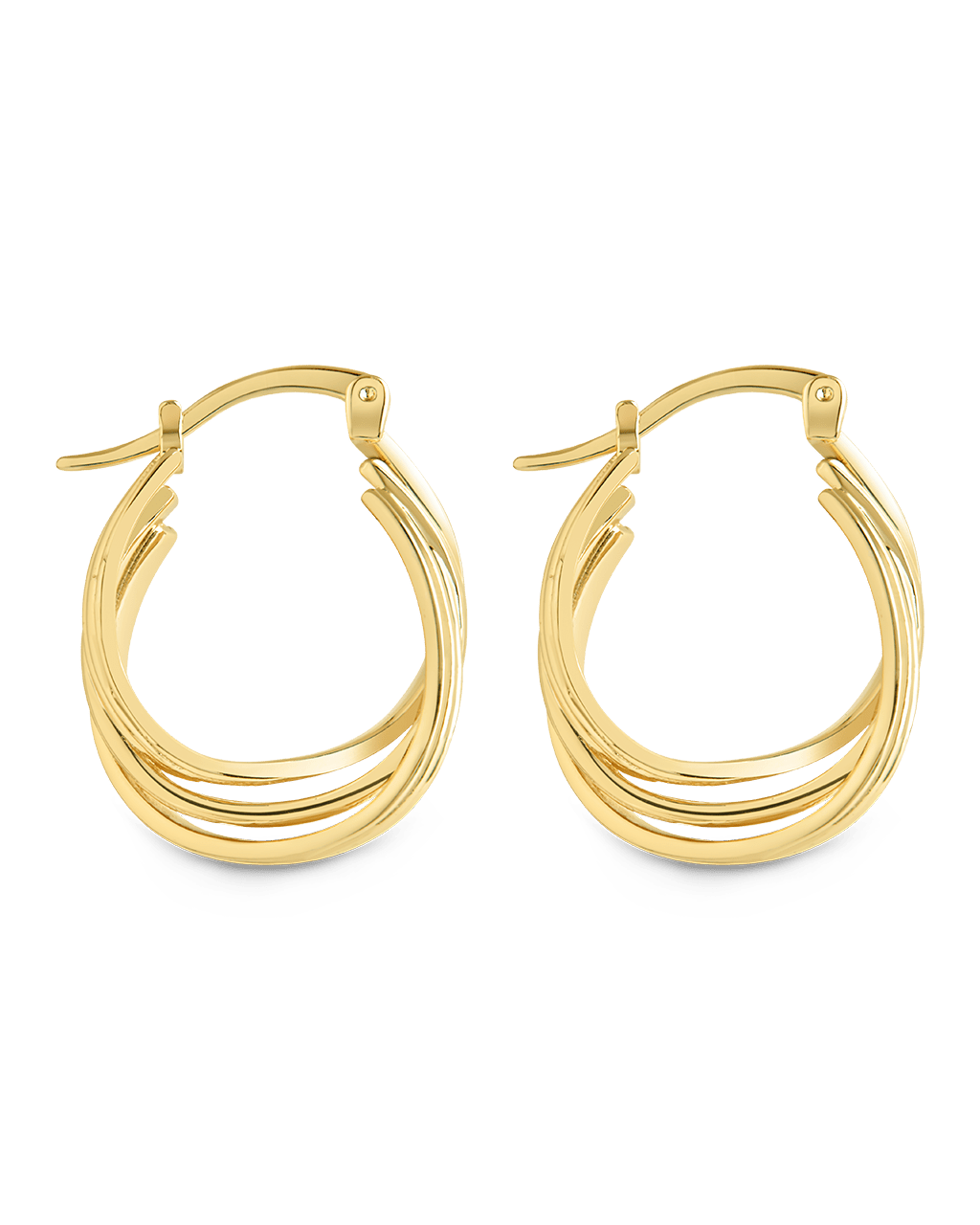 Emery Triple Row Layered Earrings - Sterling Forever
