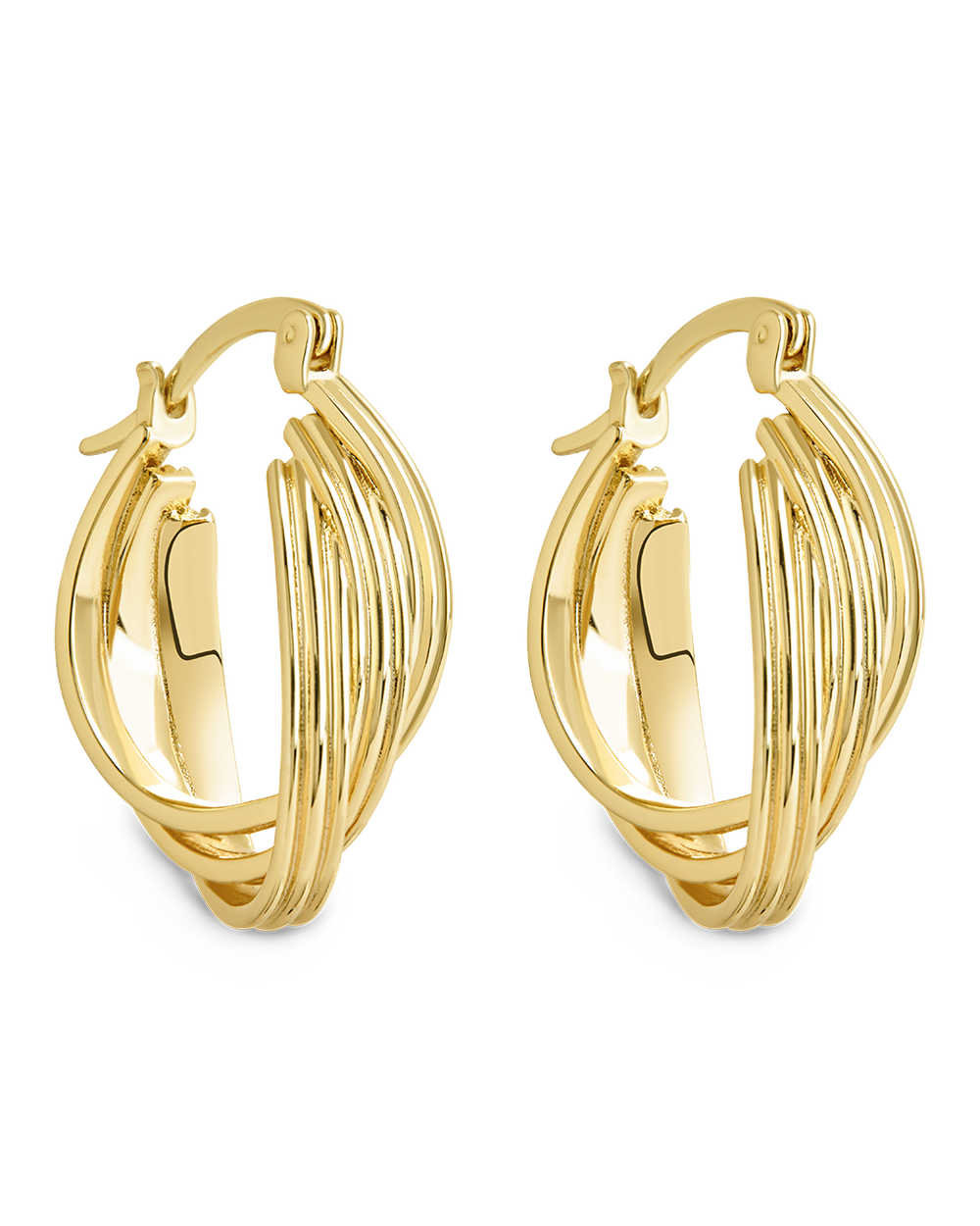 Emery Triple Row Layered Earrings
