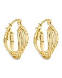 Emery Triple Row Layered Earrings - Sterling Forever