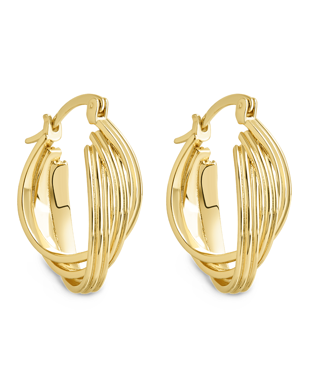 Emery Triple Row Layered Earrings - Sterling Forever