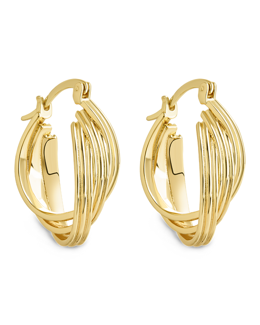 Emery Triple Row Layered Earrings