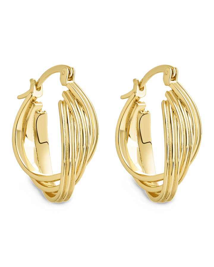 Emery Triple Row Layered Earrings