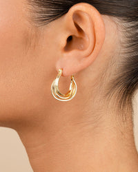 Emery Triple Row Layered Earrings - Sterling Forever