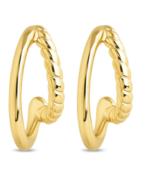Arcadia Double Row Huggie Hoop Earrings - Sterling Forever