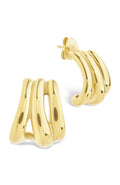 Clarice Triple Layered Row Earrings