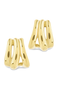 Clarice Triple Layered Row Earrings