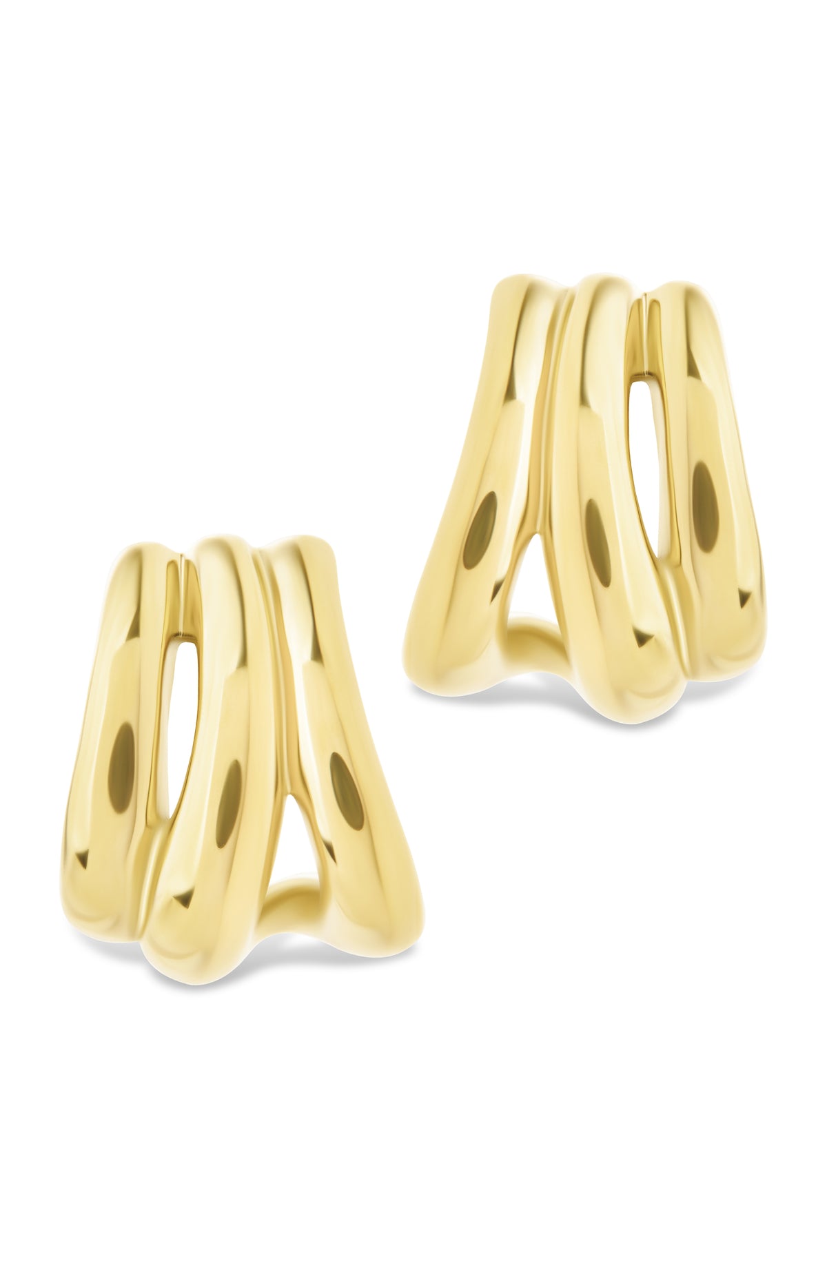 Clarice Triple Layered Row Earrings