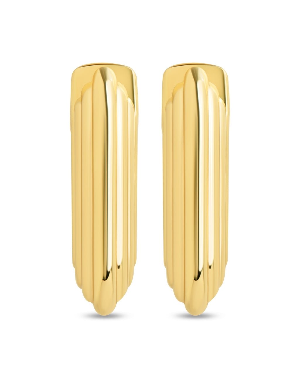 Briella Ribbed Earrings - Sterling Forever
