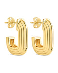 Briella Ribbed Earrings - Sterling Forever