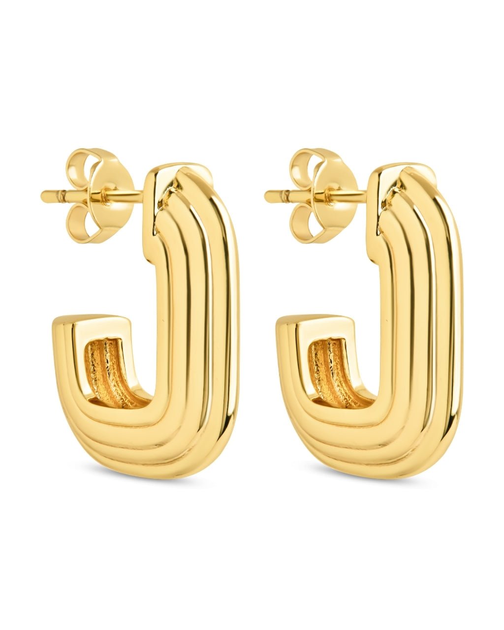 Briella Ribbed Earrings - Sterling Forever