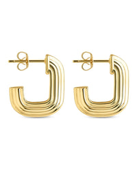 Briella Ribbed Earrings - Sterling Forever