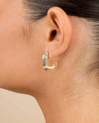 Briella Ribbed Earrings - Sterling Forever