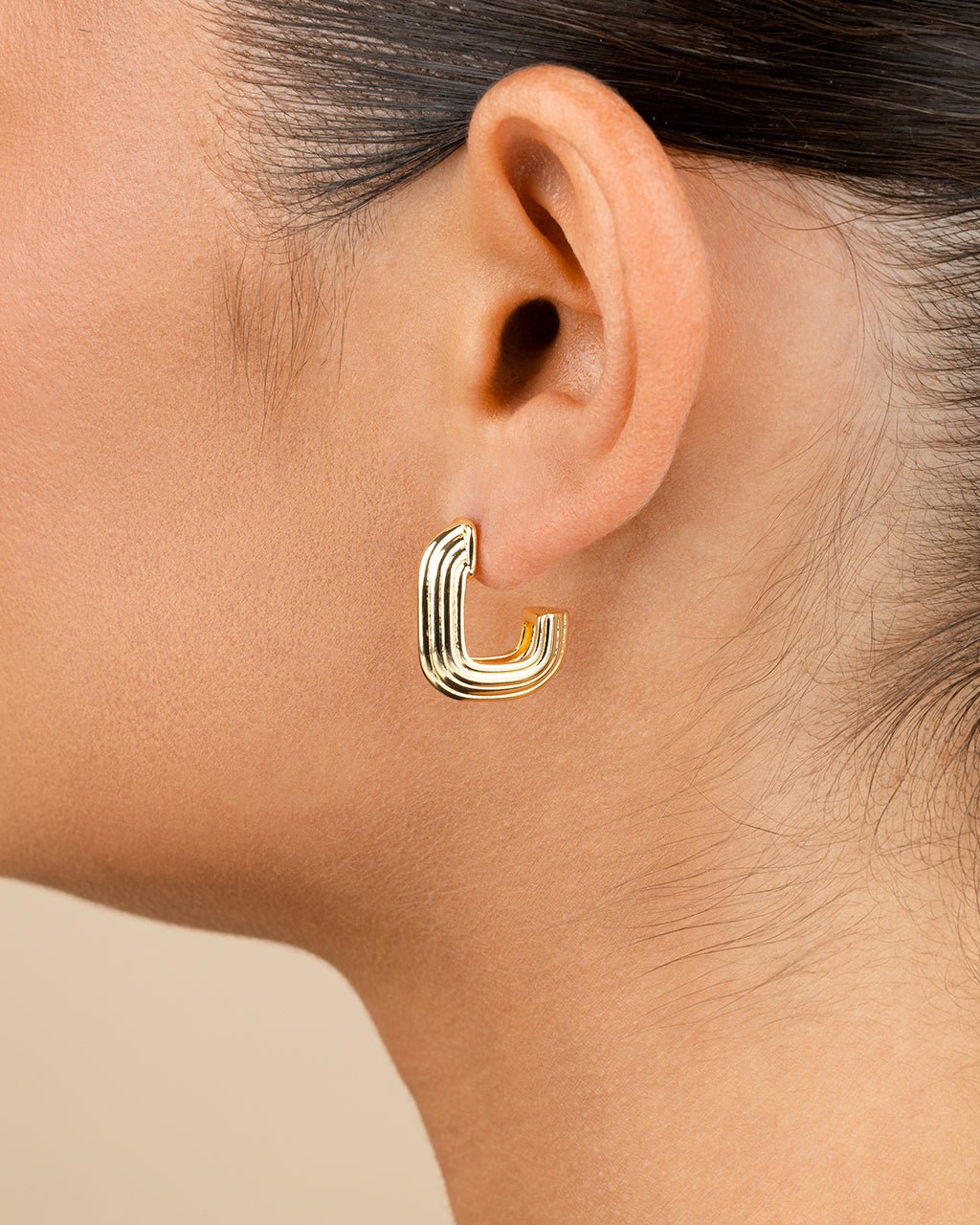 Briella Ribbed Earrings - Sterling Forever