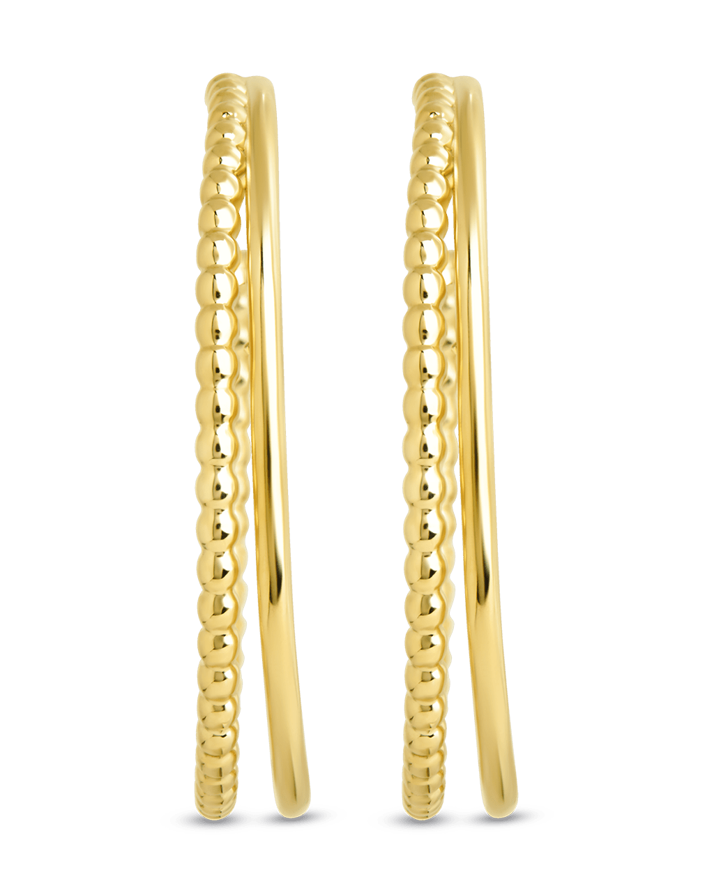 Daria Double Row Hoop Earrings - Sterling Forever