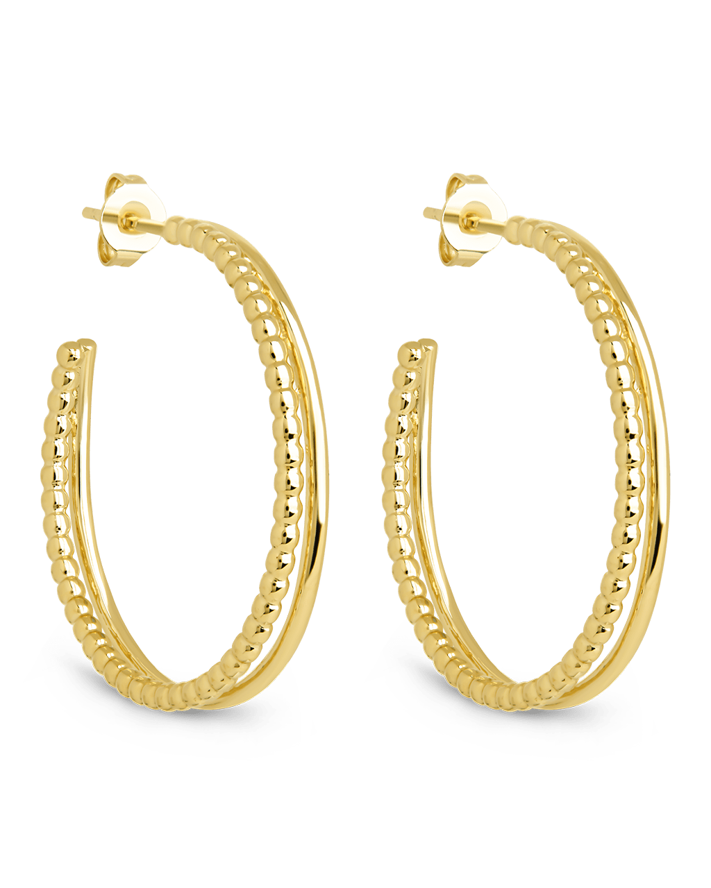 Daria Double Row Hoop Earrings – Sterling Forever