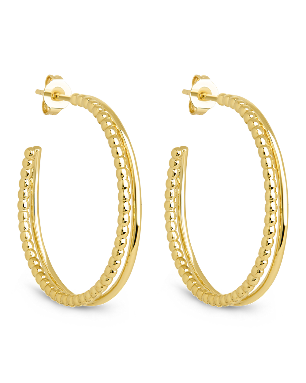 Daria Double Row Hoop Earrings
