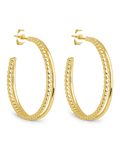 Daria Double Row Hoop Earrings - Sterling Forever