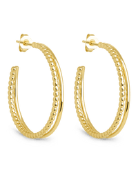 Daria Double Row Hoop Earrings - Sterling Forever