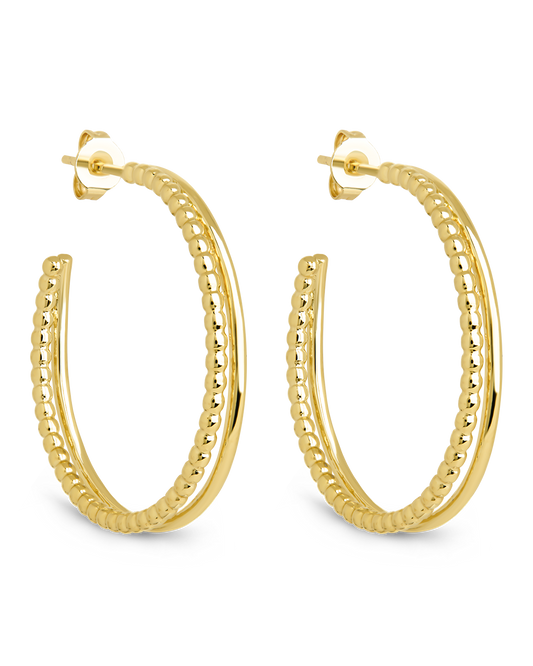 Daria Double Row Hoop Earrings