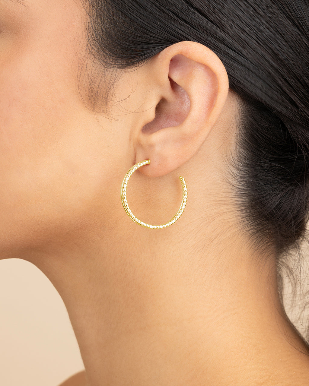 Daria Double Row Hoop Earrings