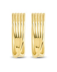 Katya Textured Hoop Earrings - Sterling Forever