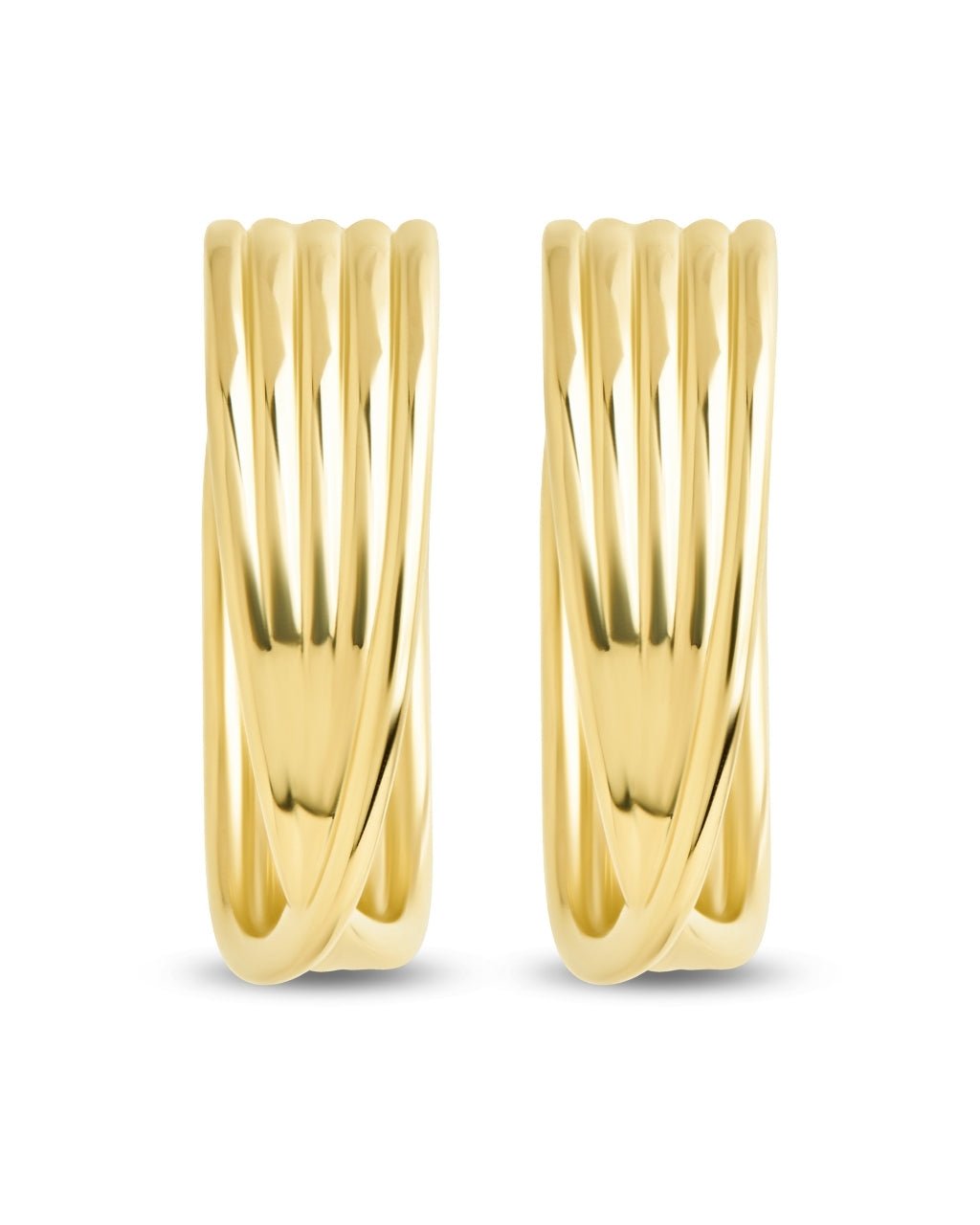 Katya Textured Hoop Earrings - Sterling Forever