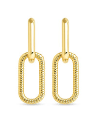 Sable CZ Chain Link Drop Stud Earrings - Sterling Forever