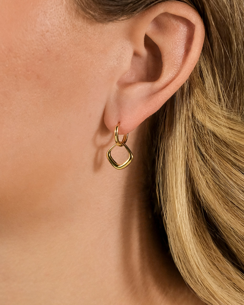 Tommy Link Drop Hoop Earrings