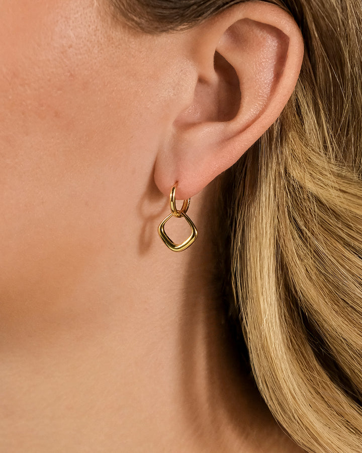 Tommy Link Drop Hoop Earrings