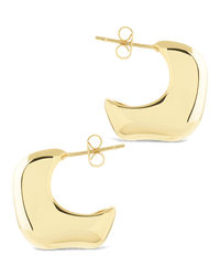 Demi Chunky Molten Metal Hoop Earrings - Sterling Forever