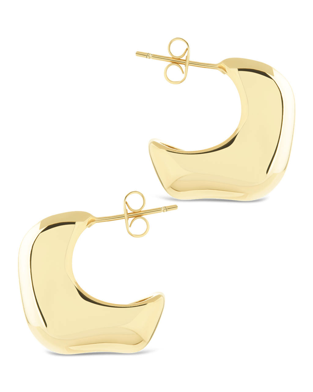 Demi Chunky Molten Metal Hoop Earrings - Sterling Forever