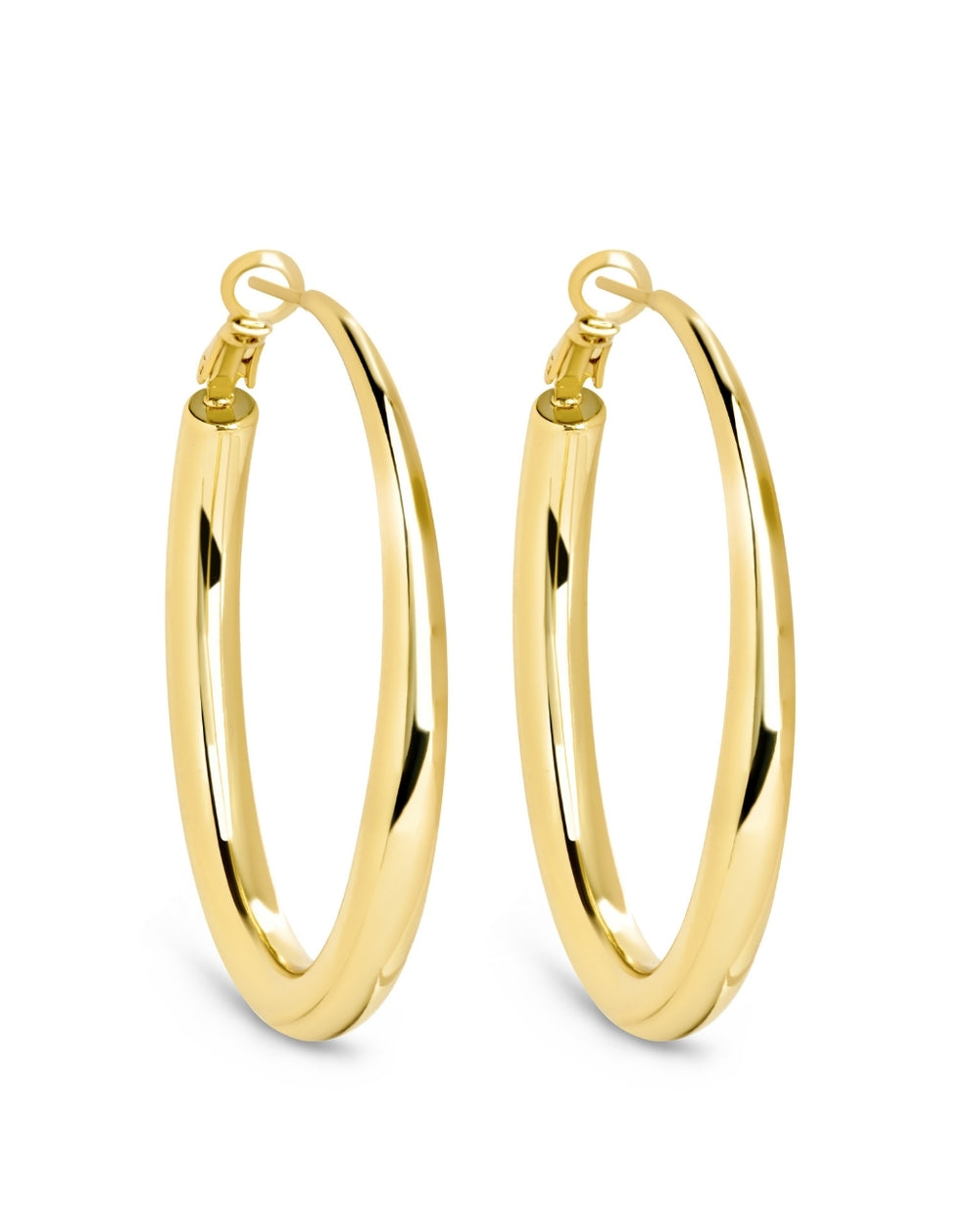 Zoe Polished Hoop Earrings