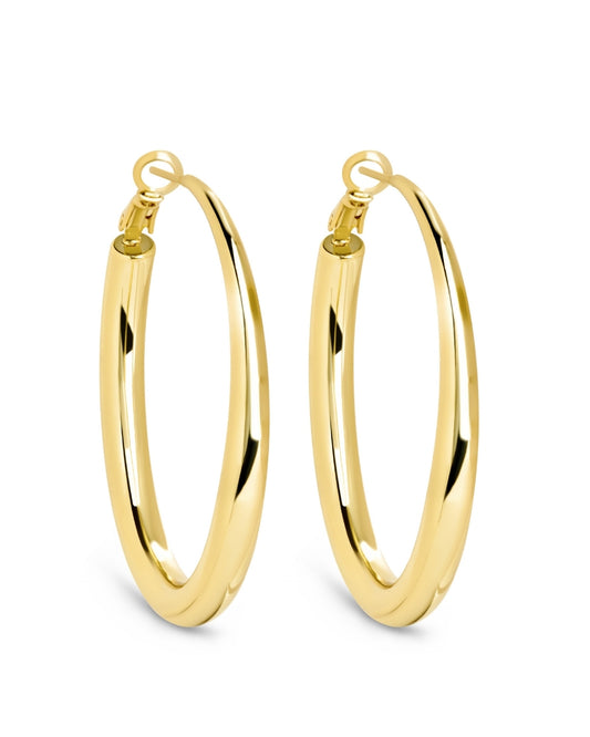 Zoe Polished Hoop Earrings