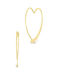 Rorie Heart Threader Hoops - Sterling Forever