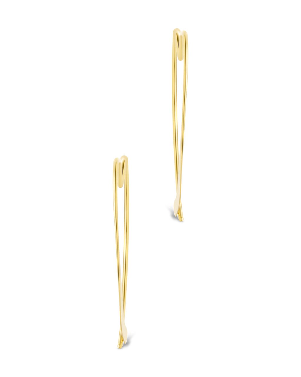 Rorie Heart Threader Hoops - Sterling Forever