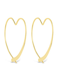 Rorie Heart Threader Hoops - Sterling Forever